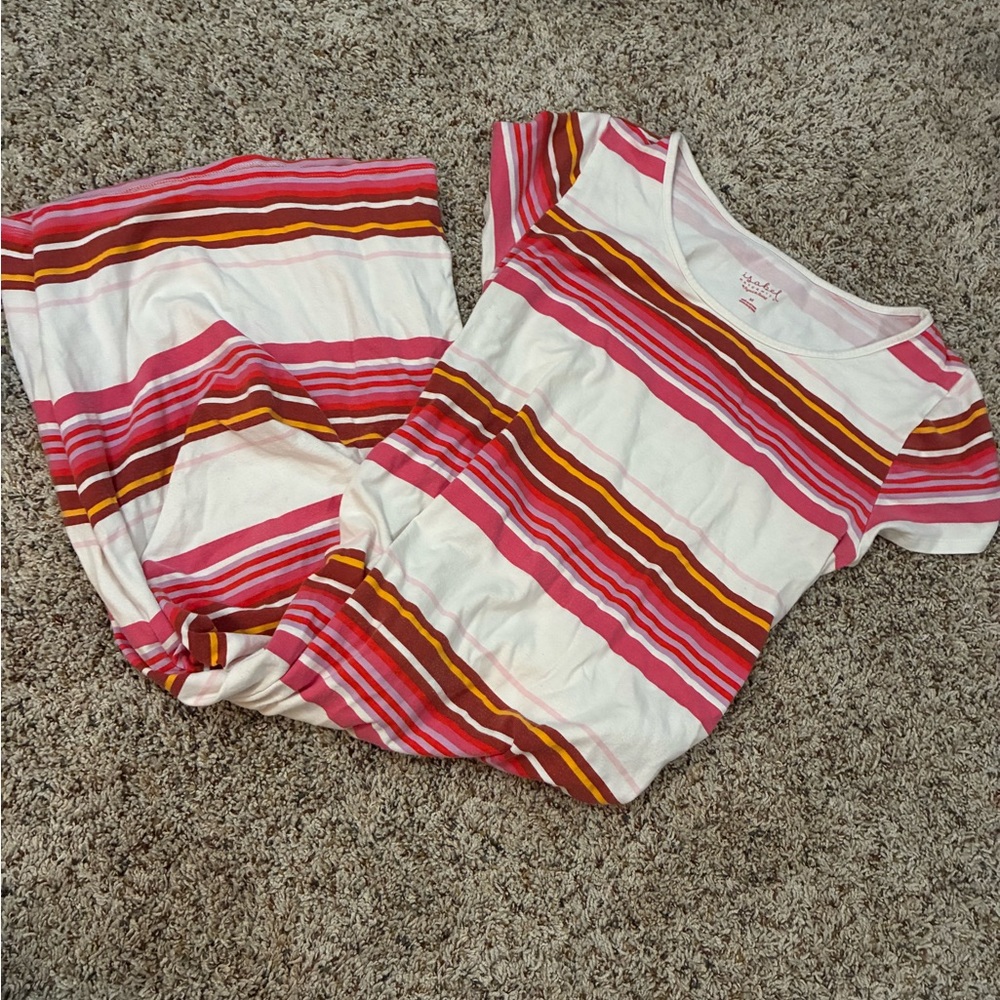 Isabel Maternity by Ingrid & Isabel Striped Pink and White Dress